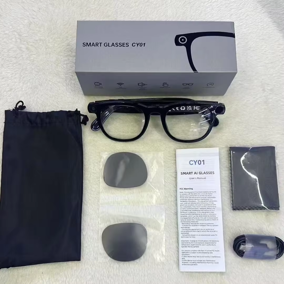 VisionAI Active Sport Smart Glasses - UV400 Sunglasses with 8MP Camera