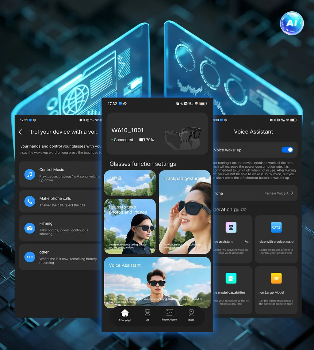 VisionAI Pro Max | 13MP AI Translation & Video Glasses