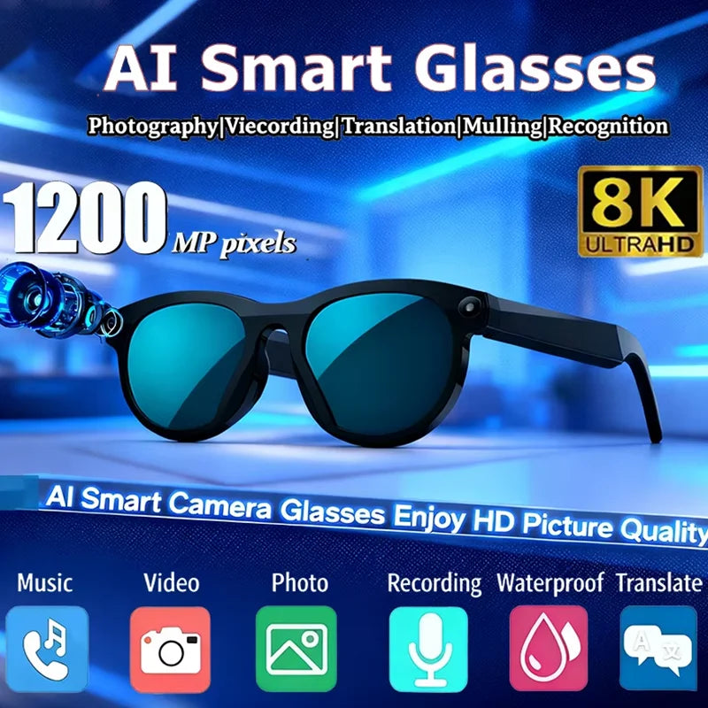 VisionAI Omni | 8K Smart Camera & Bluetooth Glasses