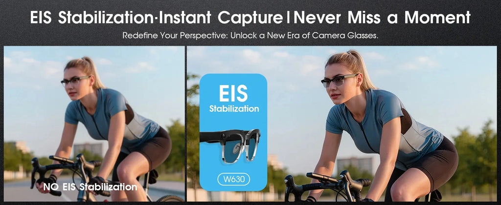 Black VisionAI smart glasses showing premium design details on white background