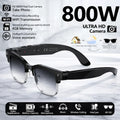 VisionAI Apex smart glasses in a professional matte black finish, designed for creators and business travelers.
