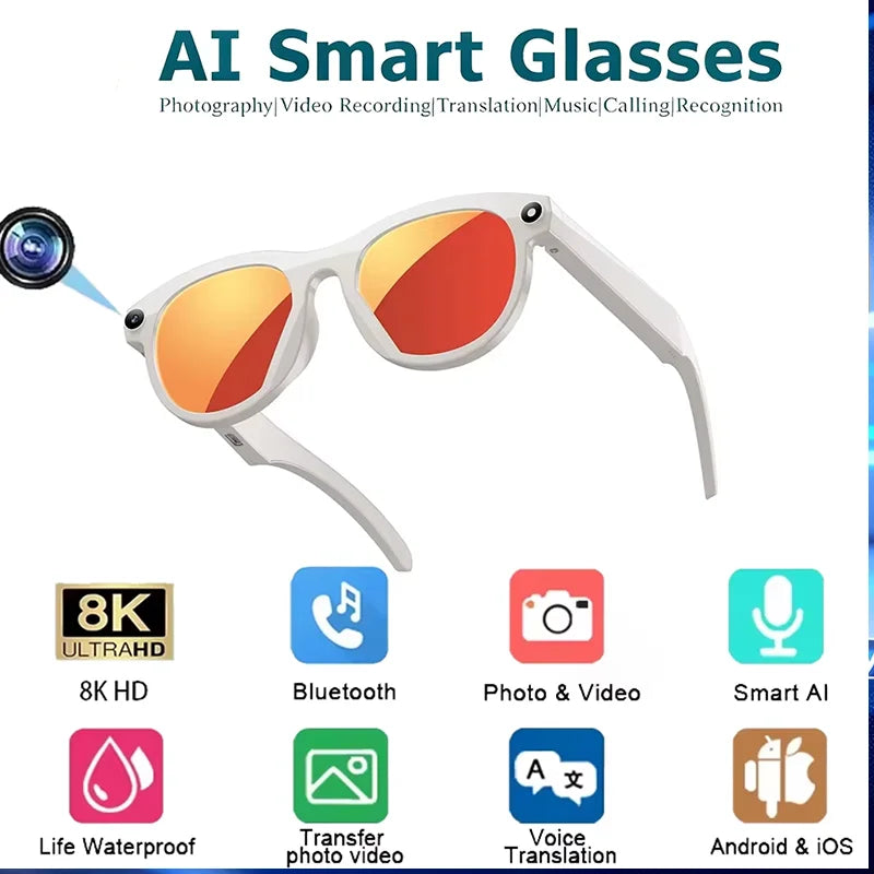 VisionAI Omni | 8K Smart Camera & Bluetooth Glasses