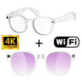 Black VisionAI smart glasses showing premium design details on white background